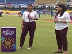 Sana Mir before start of India-Pakistan Women's World Cup match