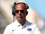 Head coach James Franklin of the Penn State Nittany Lions looks on against the UCLA Bruins 