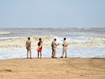 Police and lifeguard patrol Juhu Beach. (File photo)