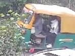 The auto in which the accused fled after hurling the grenade. (HT File)