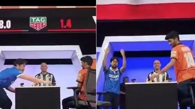 Hikaru Nakamura threw D Gukesh's king after beating him.