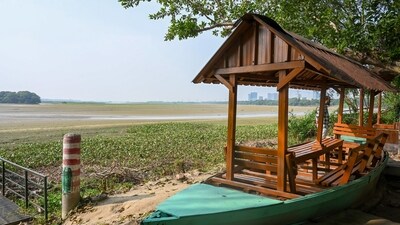 Gram it: Want to spot migratory birds at Okhla Bird Sanctuary in Noida? You'll have to wait a bit longer this year as the wetlands have dried-up and aquatic birds are absent due to the ongoing repair work. Migratory birds arrive here every year between October and March, after travelling thousands of kilometers from Europe, Siberia, Tibet, and cold regions of India. (Photo: Sunil Ghosh/HT)