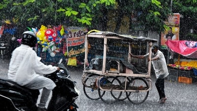 The downpour is Hyderabad continued on Sunday morning. (ANI Photo) The downpour is Hyderabad continued on Sunday morning. (ANI Photo)