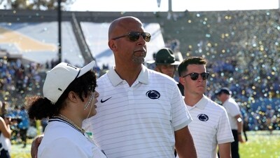 Penn State Nittany Lions head coach James Franklin (middle) looks on after defeated by UCLA Bruins 42-37 at Rose Bowl. (Kiyoshi Mio-Imagn Images via Reuters Connect)