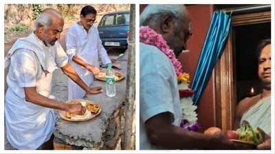 Rajinikanth's images from the trip are earning admiration and love from fans. Rajinikanth's images from the trip are earning admiration and love from fans.