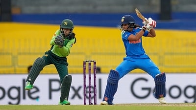 Opener Pratika Rawal (31) gave India a brisk start, smashing Diana Baig for three consecutive fours. (AP) Opener Pratika Rawal (31) gave India a brisk start, smashing Diana Baig for three consecutive fours. (AP)