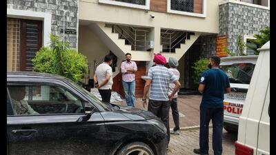 The society where the murder took place in the early hours of Sunday. (HT Photo)