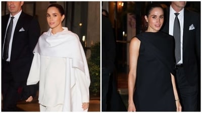 Meghan Markle wears two custom Pierpaolo Piccioli ensembles for Paris Fashion Week debut. (Instagram) Meghan Markle wears two custom Pierpaolo Piccioli ensembles for Paris Fashion Week debut. (Instagram)
