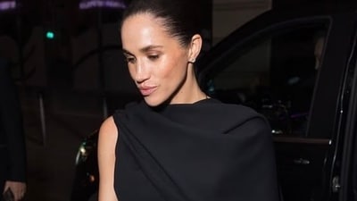 Meghan Markle also faced backlash for attending the Balenciaga event at the Paris Fashion Week. (X/@OliLondonTV) Meghan Markle also faced backlash for attending the Balenciaga event at the Paris Fashion Week. (X/@OliLondonTV)