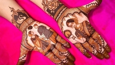 Karwa Chauth is a beloved festival celebrated by married women across India, where they fast from sunrise to moonrise for their husband’s long life. Here are some mehendi design ideas you can use for the occasion. (Pinterest) Karwa Chauth is a beloved festival celebrated by married women across India, where they fast from sunrise to moonrise for their husband’s long life. Here are some mehendi design ideas you can use for the occasion. (Pinterest)