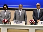 New Delhi: Chief Election Commissioner Gyanesh Kumar along with Election Commissioners Sukhbir Singh Sandhu and Vivek Joshi, during a press conference regarding the Bihar Assembly Elections, at Vigyan Bhavan in New Delhi. (ANI Photo/Jitender Gupta)
New Delhi: Chief Election Commissioner Gyanesh Kumar along with Election Commissioners Sukhbir Singh Sandhu and Vivek Joshi, during a press conference regarding the Bihar Assembly Elections, at Vigyan Bhavan in New Delhi. (ANI Photo/Jitender Gupta)
