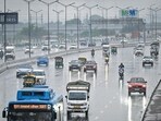 With 65.5 mm rainfall so far, over four times the monthly normal, Delhi logged its lowest October maximum in a year; IMD expects light rain to continue Tuesday. (Sanchit Khanna/HT)
