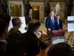 Senate Majority Leader John Thune and House Speaker Mike Johnson during a news conference at the Capitol this past week. Senate Majority Leader John Thune and House Speaker Mike Johnson during a news conference at the Capitol this past week.