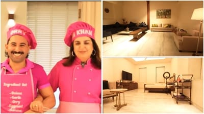 Farah Khan recently showcased Orry's vibrant home, reflecting his quirky personality and artistic sensibilities in YouTube video. (Youtube) Farah Khan recently showcased Orry's vibrant home, reflecting his quirky personality and artistic sensibilities in YouTube video. (Youtube)