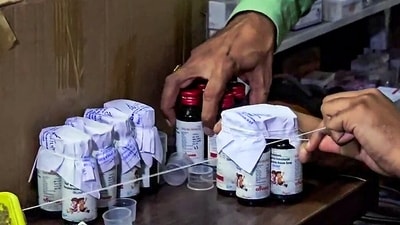 The Health Ministry has confirmed that Coldrif Cough Syrup contained diethylene glycol (DEG). (ANI Video Grab) The Health Ministry has confirmed that Coldrif Cough Syrup contained diethylene glycol (DEG). (ANI Video Grab)