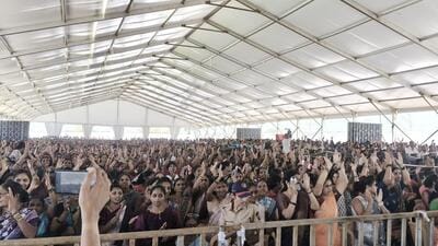Among the crowd were women from Murbe, Satpati, Nandgaon, Navapur and the coastal villages, who highlighted the damage that such a project could cause to fishing and fishing related occupations. (HT PHOTO) Among the crowd were women from Murbe, Satpati, Nandgaon, Navapur and the coastal villages, who highlighted the damage that such a project could cause to fishing and fishing related occupations. (HT PHOTO)
