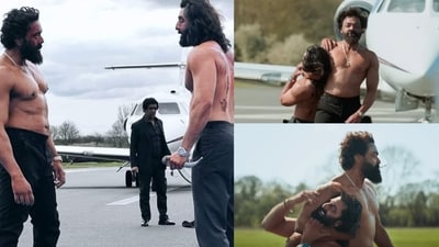 Bobby Deol and Ranbir Kapoor in Animal Bobby Deol and Ranbir Kapoor in Animal