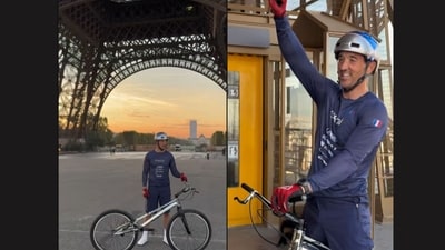 Fontenoy retired from competitive mountain bike racing five years ago. (TikTok/@aurelienfontenoy) Fontenoy retired from competitive mountain bike racing five years ago. (TikTok/@aurelienfontenoy)