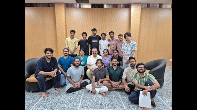 BNA students with actor Govind Namdev in Lucknow BNA students with actor Govind Namdev in Lucknow