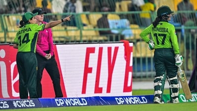 Muneeba Ali lost her wicket after scoring just 2 runs off 12 balls. (AFP) Muneeba Ali lost her wicket after scoring just 2 runs off 12 balls. (AFP)