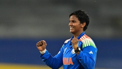 Deepti Sharma celebrates after taking the wicket of Pakistan's Rameen Shamim (AFP) Deepti Sharma celebrates after taking the wicket of Pakistan's Rameen Shamim (AFP)