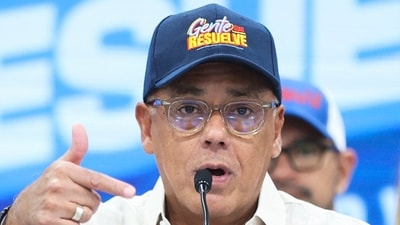 (FILES) Venezuela's National Assembly President Jorge Rodriguez warned on October 5, 2025, of a plan by extremists to place explosives in the US embassy in Caracas, amid growing tension between the two countries over Washington's military deployment in the Caribbean. (AFP)