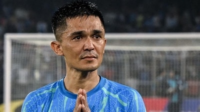 Sunil Chhetri greets his fans after the FIFA World Cup 2026 Asia qualifier against Kuwait. (HT_PRINT) Sunil Chhetri greets his fans after the FIFA World Cup 2026 Asia qualifier against Kuwait. (HT_PRINT)