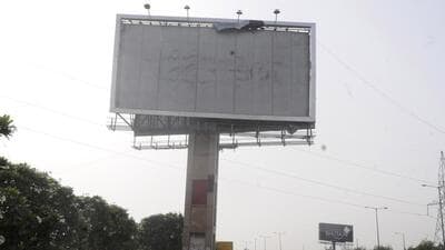 In May 2024, a massive, 120 feet wide billboard collapsed near the railway station chowk during a thunderstorm, killing four people and injuring several others. (REPRESENTATIVE PHOTO) In May 2024, a massive, 120 feet wide billboard collapsed near the railway station chowk during a thunderstorm, killing four people and injuring several others. (REPRESENTATIVE PHOTO)