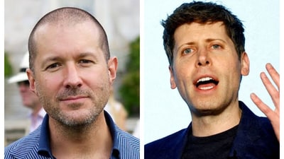 iPhone designer Jony Ive (left) and OpenAI co-founder Sam Altman. (HT)