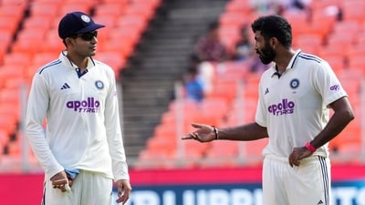 India's captain Shubman Gill with teammate Jasprit Bumrah. (PTI) India's captain Shubman Gill with teammate Jasprit Bumrah. (PTI)