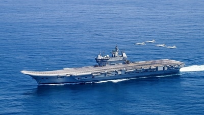 In this image received on Oct. 5, 2025, Indian Navy and Royal Navy bilateral Exercise KONKAN-25 commenced, near the western coast of India. (Defence PRO) In this image received on Oct. 5, 2025, Indian Navy and Royal Navy bilateral Exercise KONKAN-25 commenced, near the western coast of India. (Defence PRO)