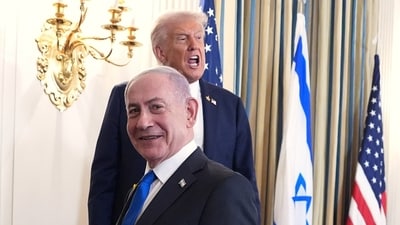 File photo of President Donald Trump speaks with Israeli Prime Minister Benjamin Netanyahu at White House, (AP) File photo of President Donald Trump speaks with Israeli Prime Minister Benjamin Netanyahu at White House, (AP)