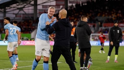 Haaland netted early in the first half in west London to give City a third win (Action Images via Reuters)