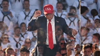 President Donald Trump goes viral for YMCA dance at Virginia Navy event (Photo by Alex WROBLEWSKI / AFP) (AFP) President Donald Trump goes viral for YMCA dance at Virginia Navy event (Photo by Alex WROBLEWSKI / AFP) (AFP)