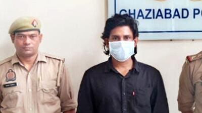 The suspect, originally from Muzaffarpur, Bihar, was arrested from Anisabad area of Patna and brought to Ghaziabad on Monday, officials said. (Sakib Ali/HT Photo) The suspect, originally from Muzaffarpur, Bihar, was arrested from Anisabad area of Patna and brought to Ghaziabad on Monday, officials said. (Sakib Ali/HT Photo)