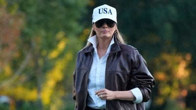 Melania Trump trolled for ‘Hooya Navy’ greeting before Virginia speech (AP Photo/Manuel Balce Ceneta) (AP) Melania Trump trolled for ‘Hooya Navy’ greeting before Virginia speech (AP Photo/Manuel Balce Ceneta) (AP)