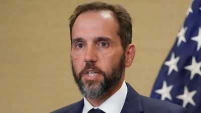 Special counsel Jack Smith speaks about an indictment of former President Donald Trump, Aug. 1, 2023. (AP) Special counsel Jack Smith speaks about an indictment of former President Donald Trump, Aug. 1, 2023. (AP)