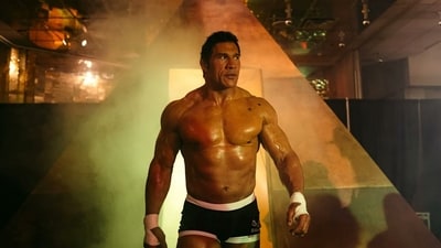 Dwayne Johnson in a still from The Smashing Machine.