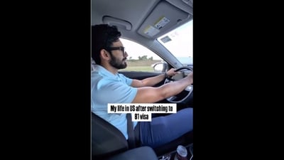 After switching to B-1 visa, the man said his life has become exciting and in his control. (Instagram/@growwith_ani) After switching to B-1 visa, the man said his life has become exciting and in his control. (Instagram/@growwith_ani)