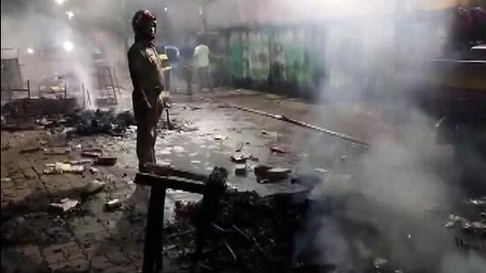 Clashes broke out in the early hours of Saturday near Haathi Pokhari in the Daraghabazar area. (ANI photo)