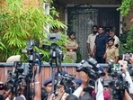 Chandigarh Police at the scene after Haryana ADGP Y Puran Kumar died by suicide at his residence on Tuesday. Chandigarh Police at the scene after Haryana ADGP Y Puran Kumar died by suicide at his residence on Tuesday.