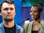 Charlie Kirk and Candace Owens. Charlie Kirk and Candace Owens.
