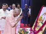 Chief minister Yogi Adityanath pays tribute to ‘Adi Kavi Maharishi Valmiki’ on his birth anniversary, in Lucknow. (@myogiadityanath/X via PTI Photo) Chief minister Yogi Adityanath pays tribute to ‘Adi Kavi Maharishi Valmiki’ on his birth anniversary, in Lucknow. (@myogiadityanath/X via PTI Photo)