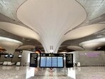 The newly constructed Navi Mumbai International Airport ahead of its inauguration. (PTI) The newly constructed Navi Mumbai International Airport ahead of its inauguration. (PTI)