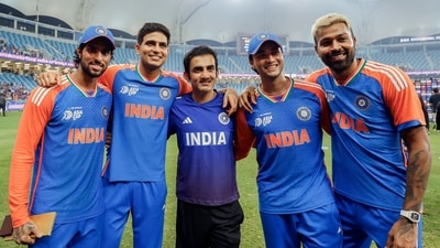 Indian Cricket Team head coach Gautam Gambhir poses the players after Asia Cup win (ANI) Indian Cricket Team head coach Gautam Gambhir poses the players after Asia Cup win (ANI)