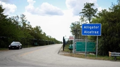 The “Alligator Alcatraz” site has been controversial since its quick construction earlier this year. (AFP) The “Alligator Alcatraz” site has been controversial since its quick construction earlier this year. (AFP)