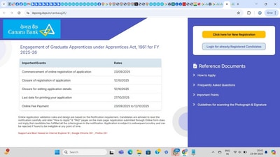 Canara Bank Apprentice Recruitment 2025: Apply for 3,500 apprentice vacancies. Check direct link, eligibility and other details here. Canara Bank Apprentice Recruitment 2025: Apply for 3,500 apprentice vacancies. Check direct link, eligibility and other details here.