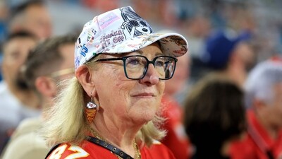 Donna Kelce looks on before the game between the Jacksonville Jaguars and the Kansas City Chiefs at EverBank Stadium on October 06, 2025 in Jacksonville, Florida. (Getty Images via AFP) Donna Kelce looks on before the game between the Jacksonville Jaguars and the Kansas City Chiefs at EverBank Stadium on October 06, 2025 in Jacksonville, Florida. (Getty Images via AFP)
