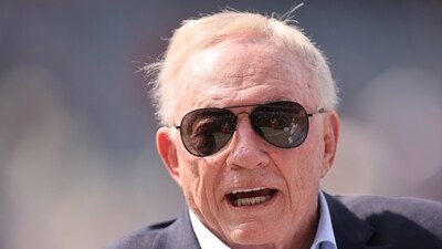 Owner Jerry Jones of the Dallas Cowboys looks on before the game against the Chicago Bears at Soldier Field. (Getty Images via AFP) Owner Jerry Jones of the Dallas Cowboys looks on before the game against the Chicago Bears at Soldier Field. (Getty Images via AFP)