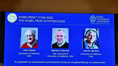 John Clarke, Michel H Devoret and John M Martinis are announced this year's Nobel Prize winners in Physics. (REUTERS)